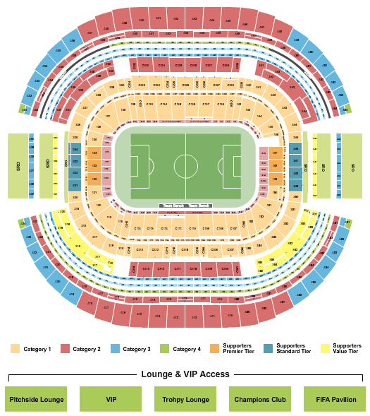 AT&T Stadium World Cup Seating Chart