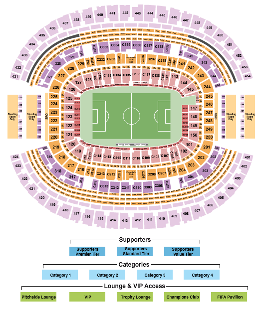 AT&T Stadium World Cup Seating Chart